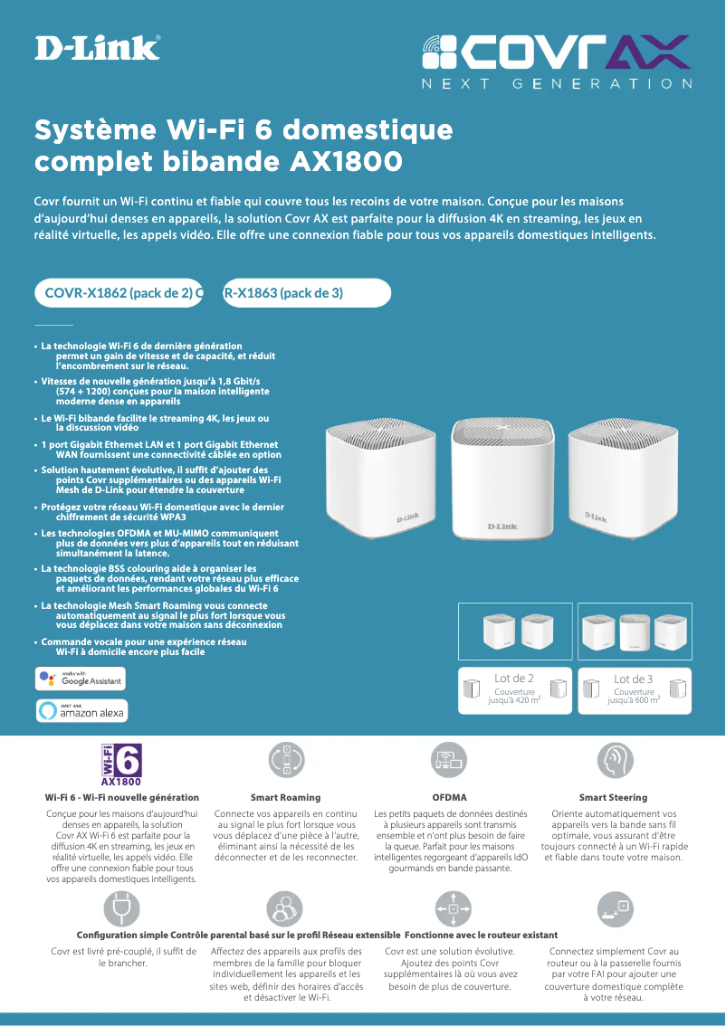 Page n°1 - Fiche technique D-Link COVR-X1862