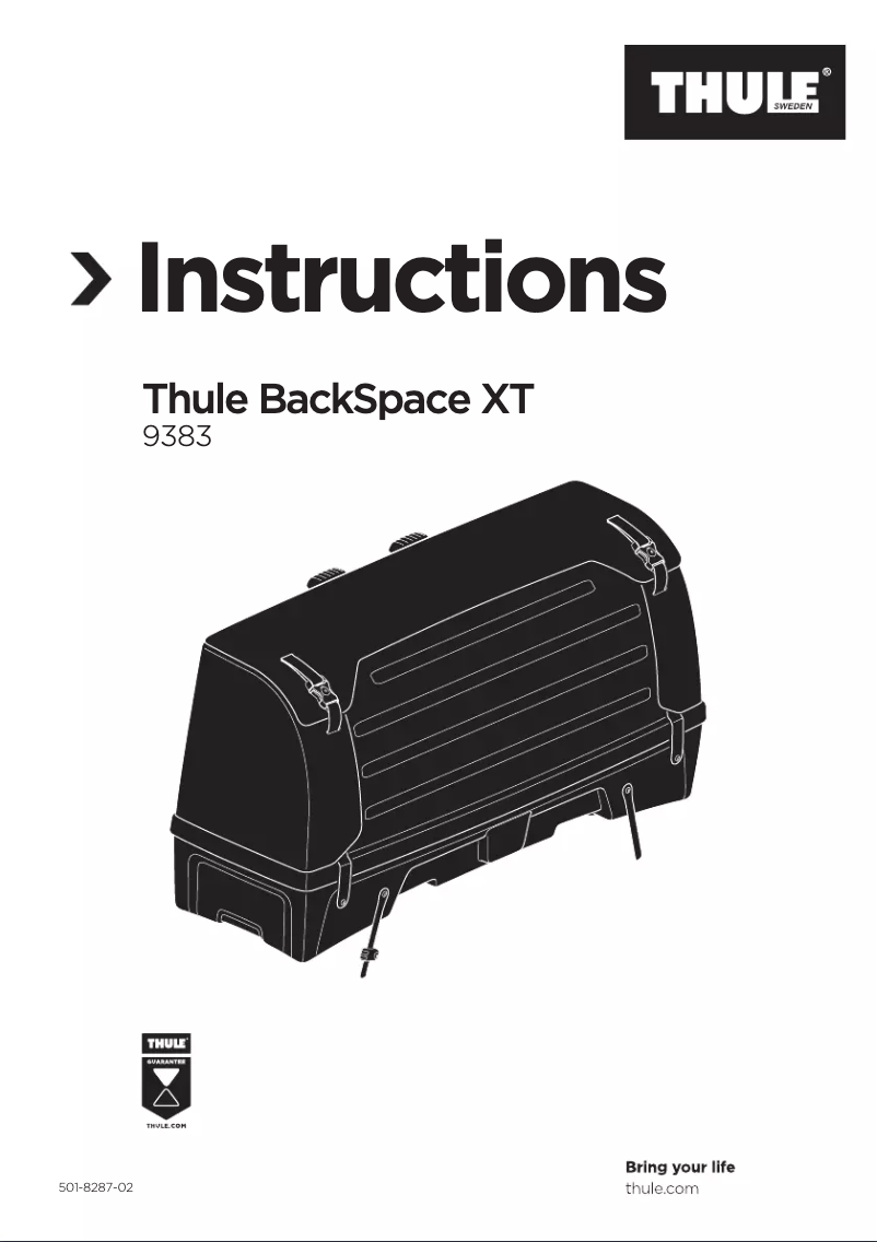 Page 1 de la notice Manuel utilisateur Thule BackSpace XT
