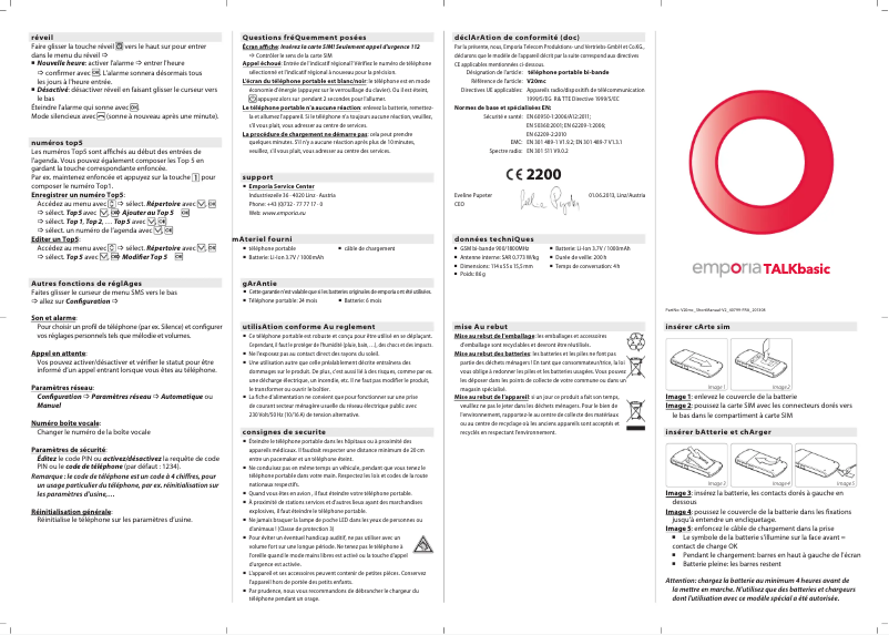 Page 1 of the manual User Manual Emporia Talk Basic