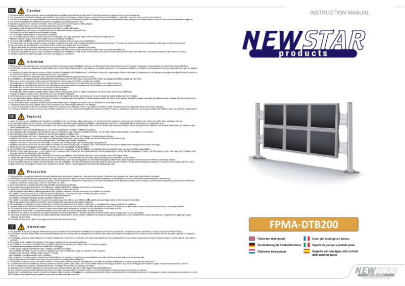 Page n°1 - Manuel utilisateur Newstar FPMA-DTB200