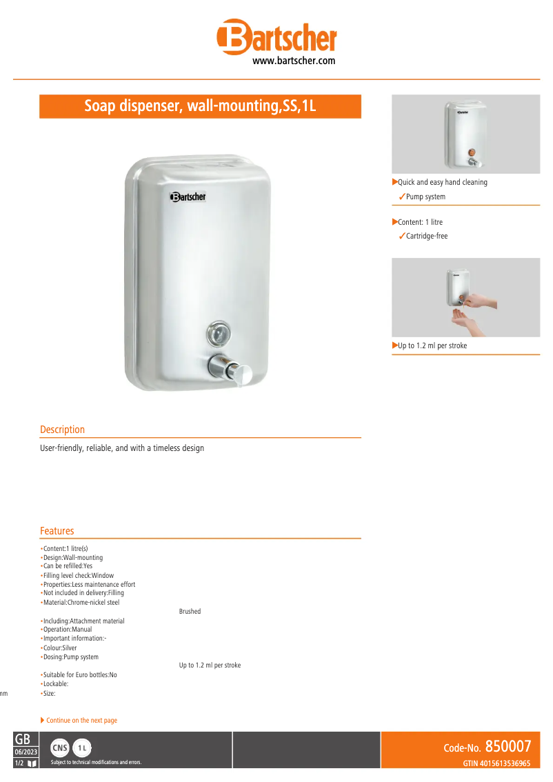 Imagen de la primera página del manual del dispositivo 850007