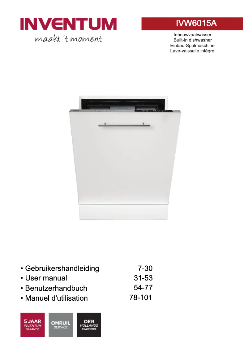 Page n°1 - Manuel utilisateur Inventum IVW6015A