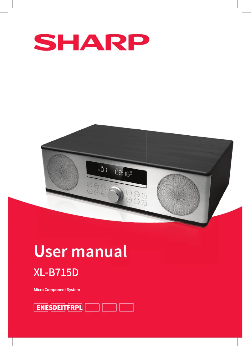 Page 1 de la notice Manuel utilisateur Sharp XL-B715D