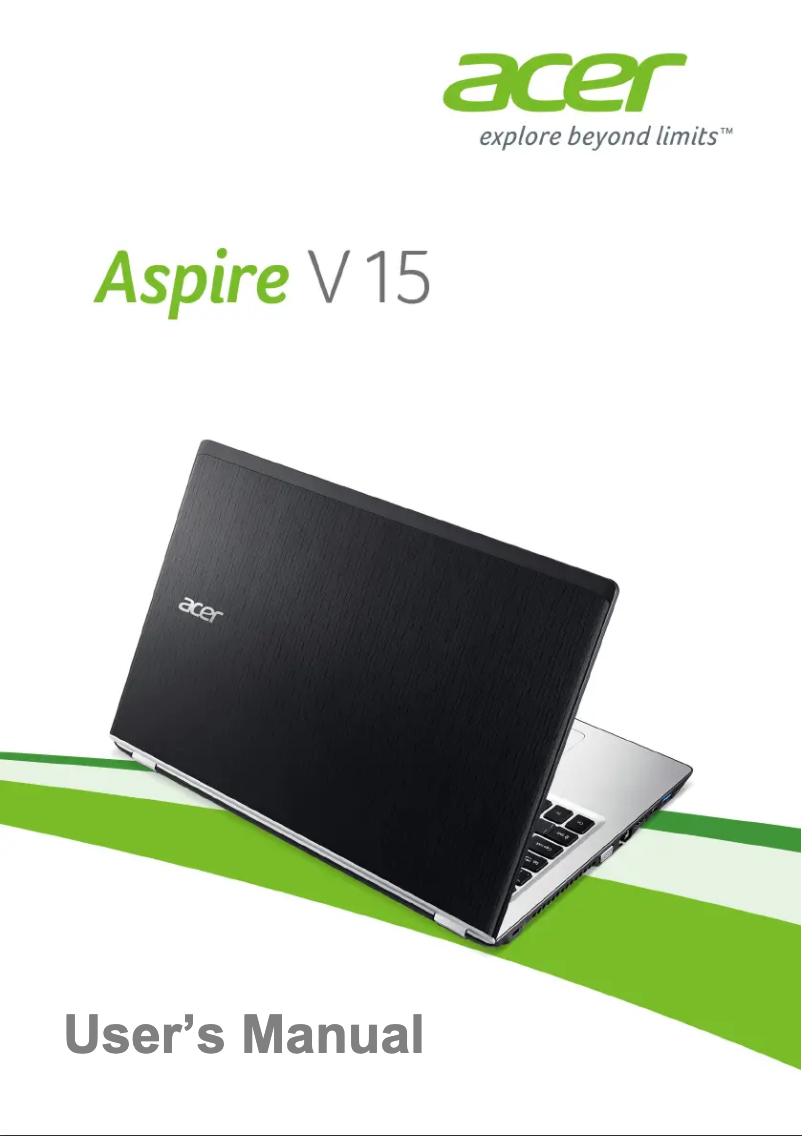 Image de la première page du manuel de l'appareil Aspire V15