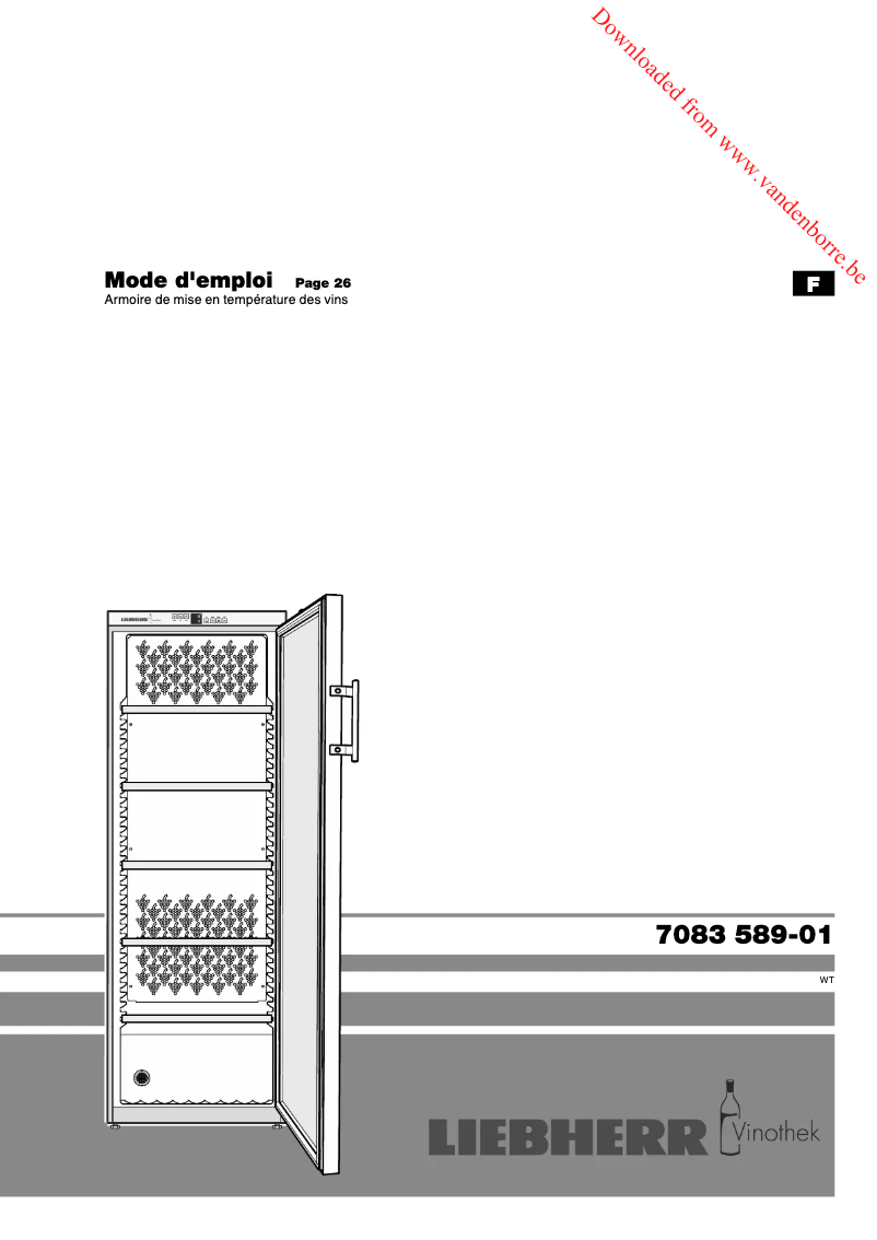 Image de la première page du manuel de l'appareil WTB 4212-20 Vinothek