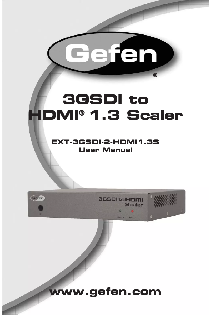 Image de la première page du manuel de l'appareil EXT-3GSDI-2-HDMI1.3S