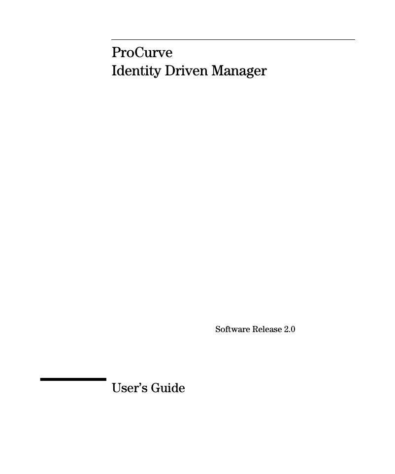 Image de la première page du manuel de l'appareil ProCurve 2512