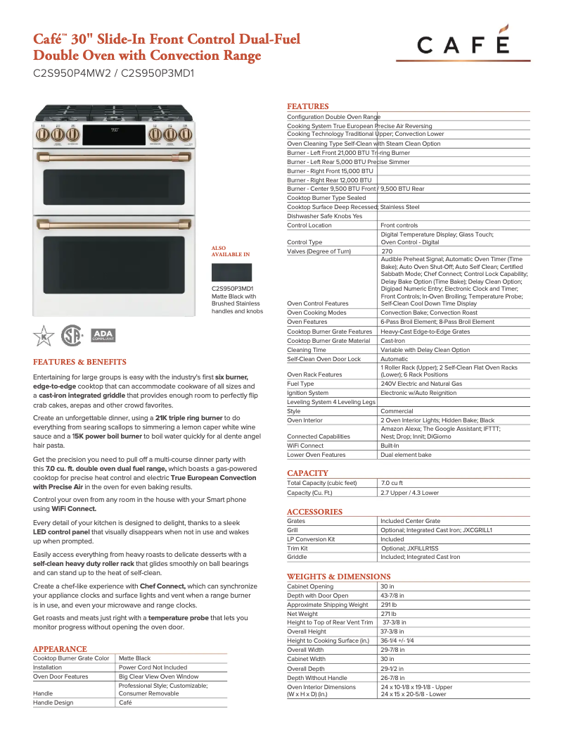 Image de la première page du manuel de l'appareil C2S950P4MW2