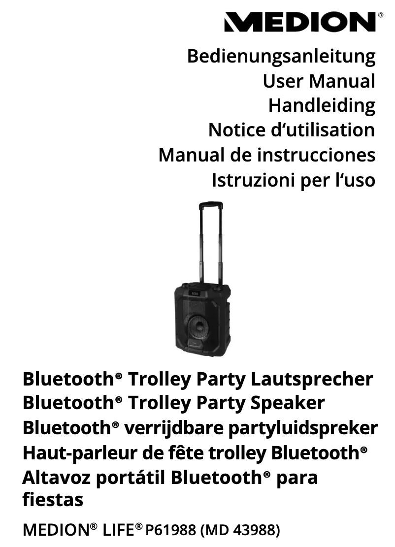 Page 1 de la notice Manuel utilisateur Medion LIFE P61988 (MD 43988)
