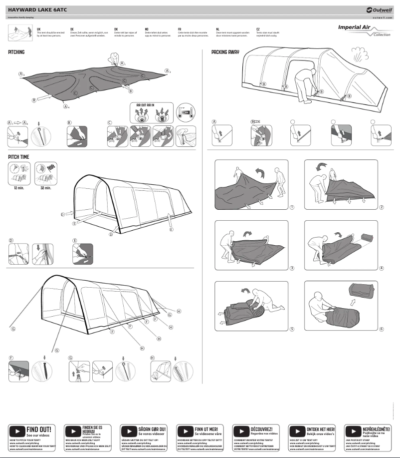 Page 1 de la notice Guide d'installation Outwell Hayward Lake 6ATC