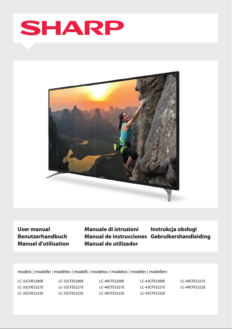 Page n°1 - Manuel utilisateur Sharp LC-40CFE5221E