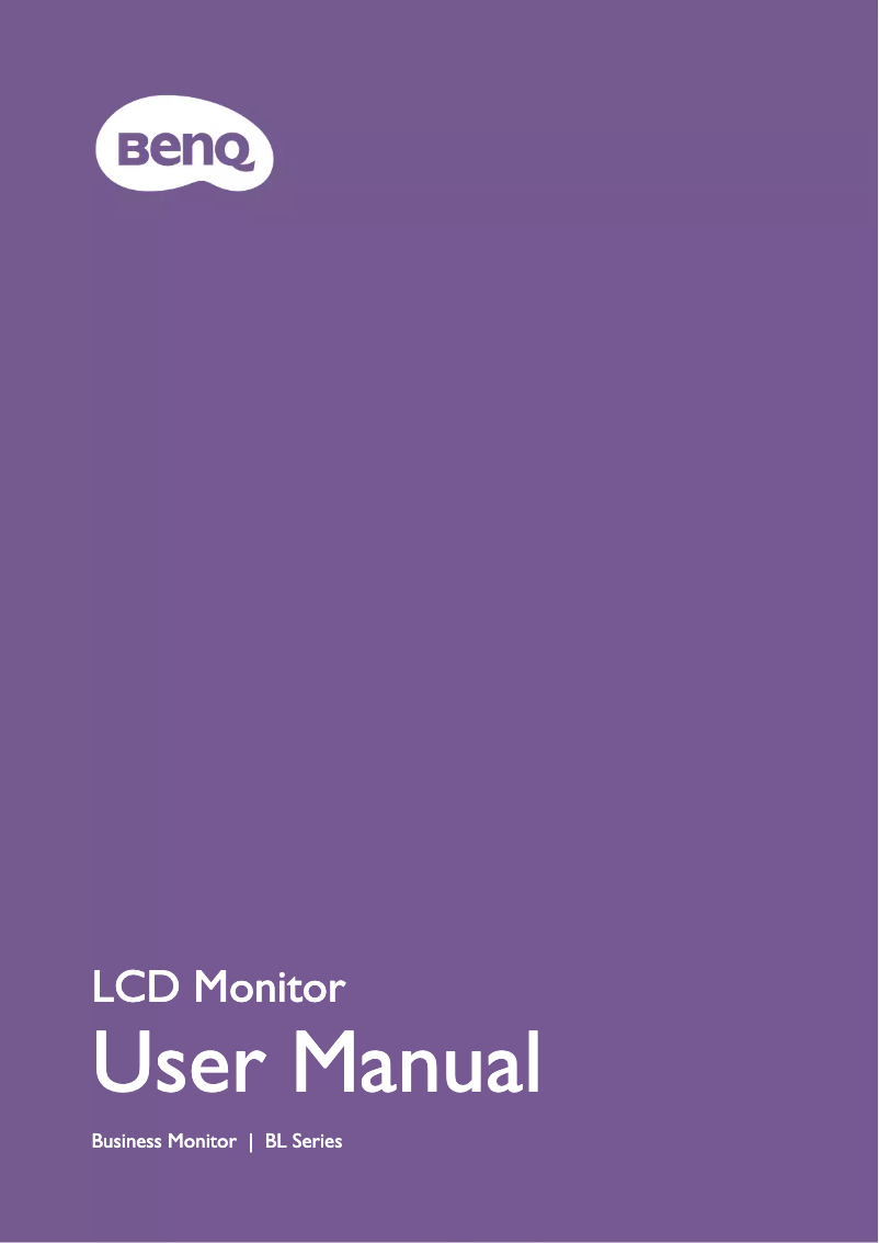 Page 1 de la notice Manuel utilisateur BenQ BL2480T