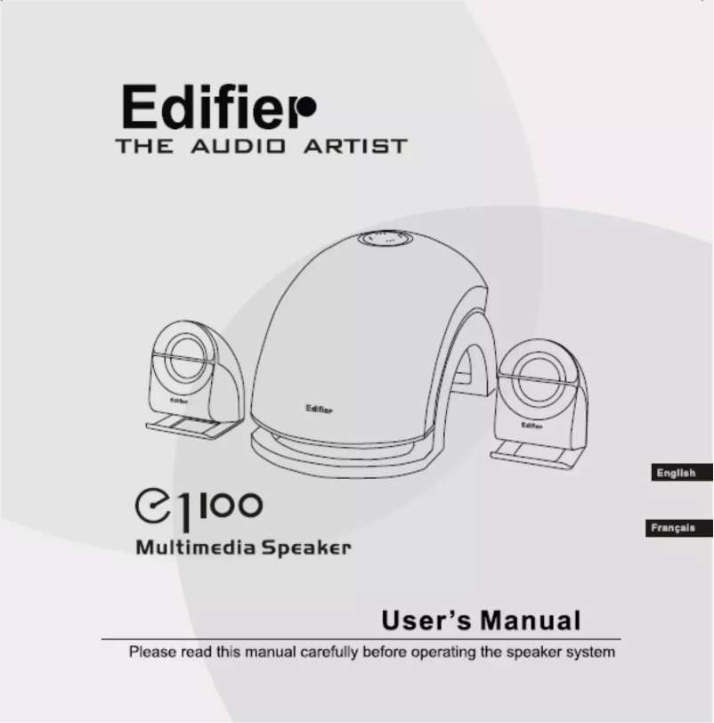Page n°1 - Manuel utilisateur Edifier E1100plus