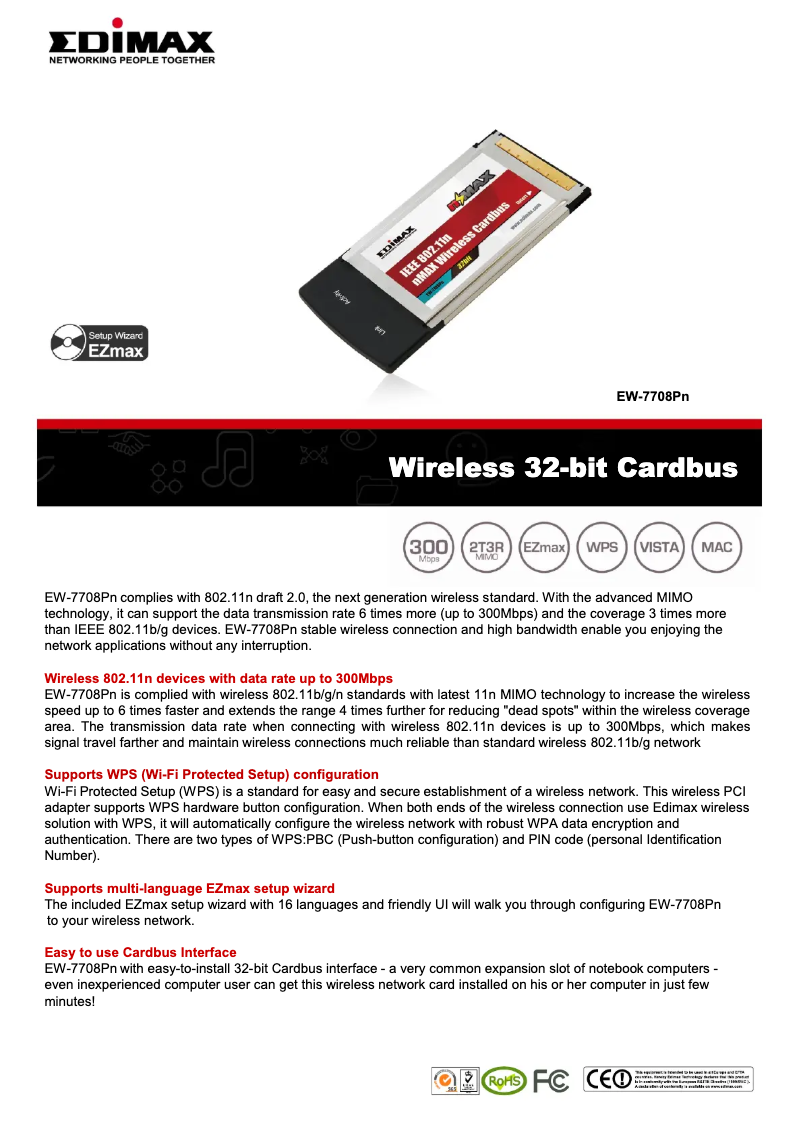 Image de la première page du manuel de l'appareil EW-7708Pn