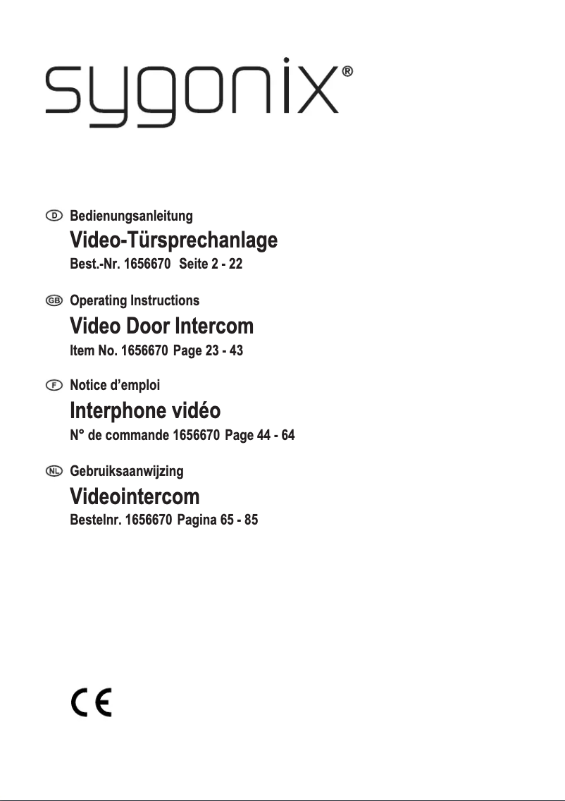 Page 1 de la notice Manuel utilisateur Sygonix PYO-813