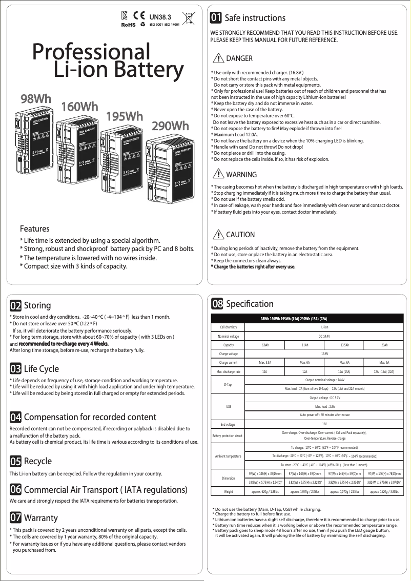 Image de la première page du manuel de l'appareil G-B100
