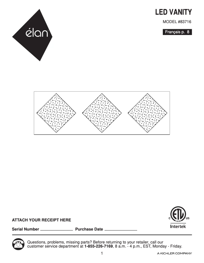 Page 1 de la notice Manuel utilisateur Elan Gorve 83716