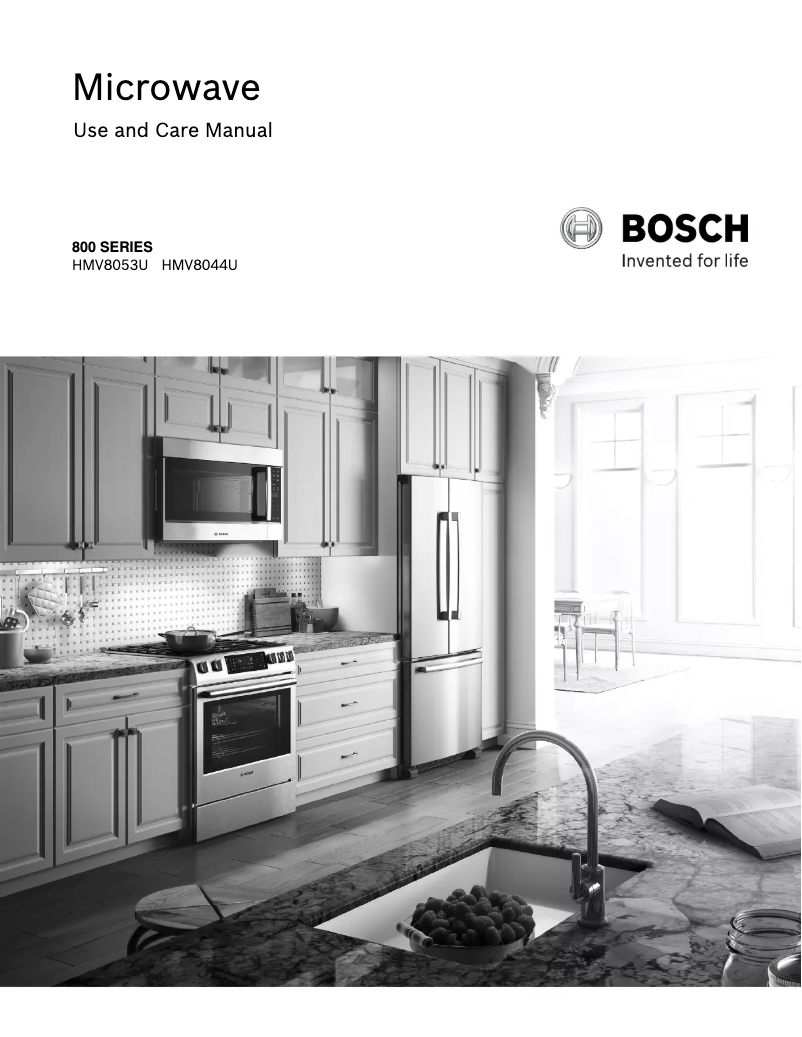 Page 1 of the manual Use and Maintenance Manual Bosch HMV8044U