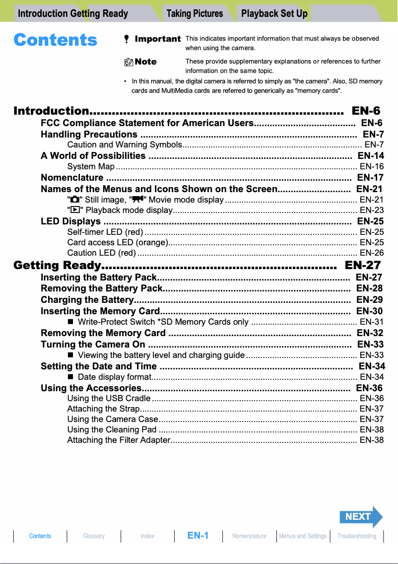 Page n°1 - Manuel utilisateur Contax U4R