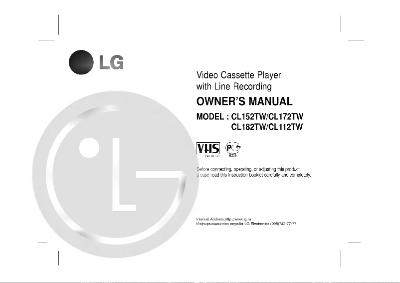 Page 1 de la notice Manuel utilisateur LG CL182TW