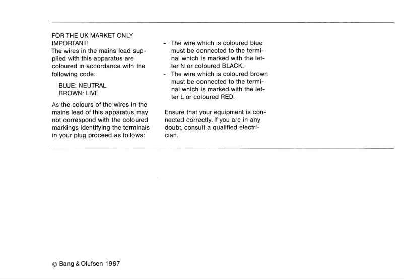 Page 1 de la notice Manuel utilisateur Bang & Olufsen BeoVision LX 5500