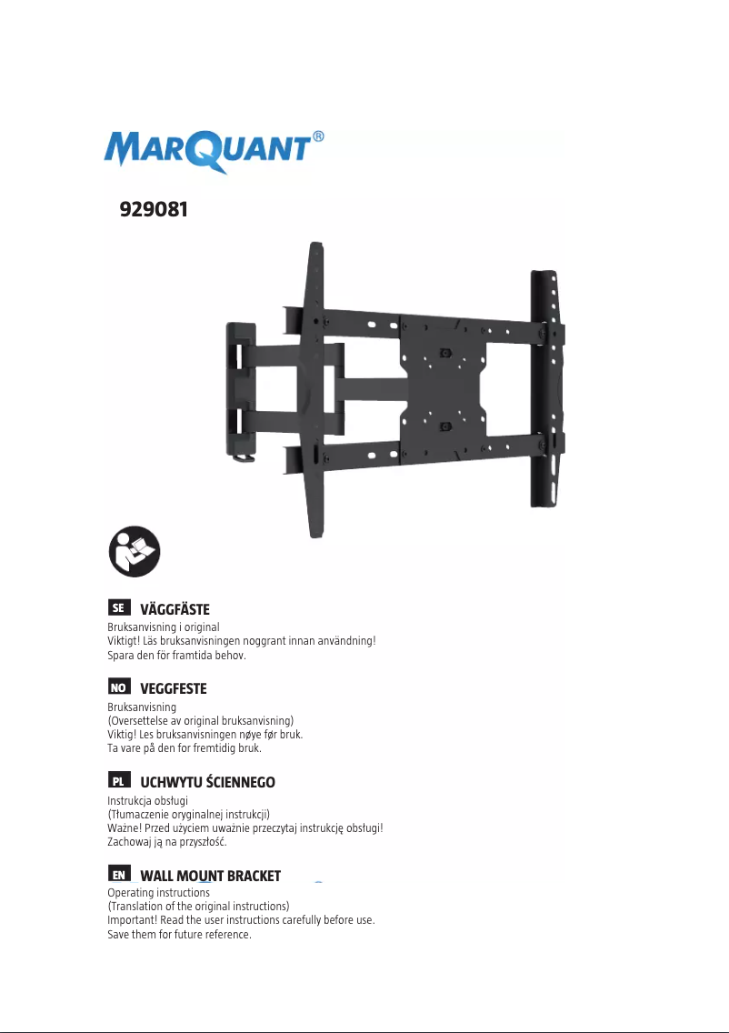 Page n°1 - Manuel utilisateur Marquant 929-081