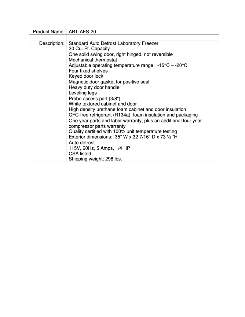 Image de la première page du manuel de l'appareil ABT-AFS-20