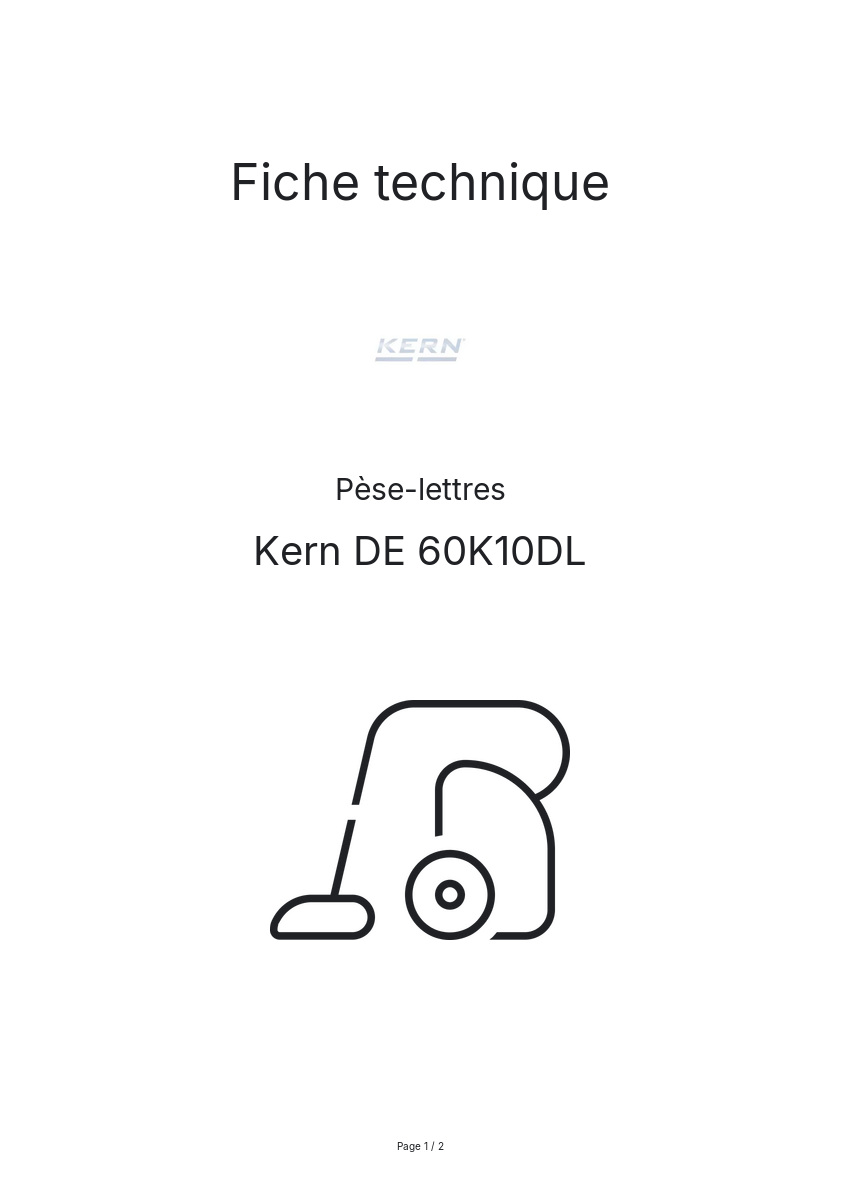 Image de la première page du manuel de l'appareil DE 60K10DL