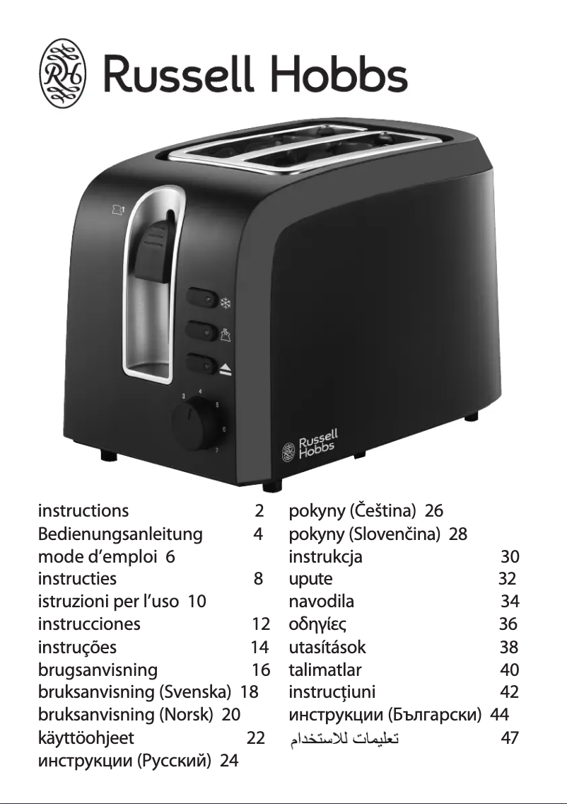 Página 1 del manual Manual de usuario Russell Hobbs 19610-56