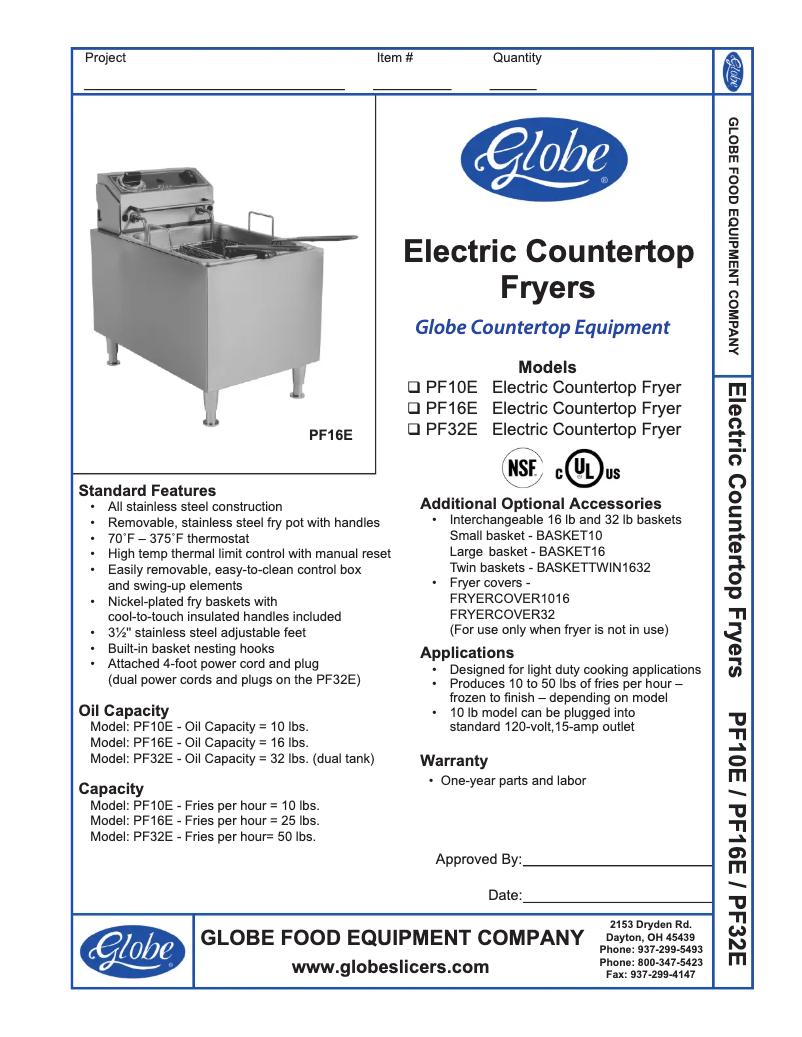 Image de la première page du manuel de l'appareil PF16E
