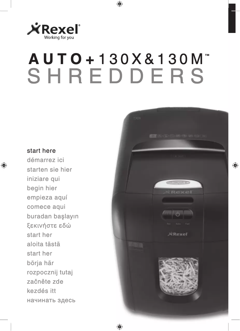 Page n°1 - Manuel utilisateur Rexel Auto+ 130M