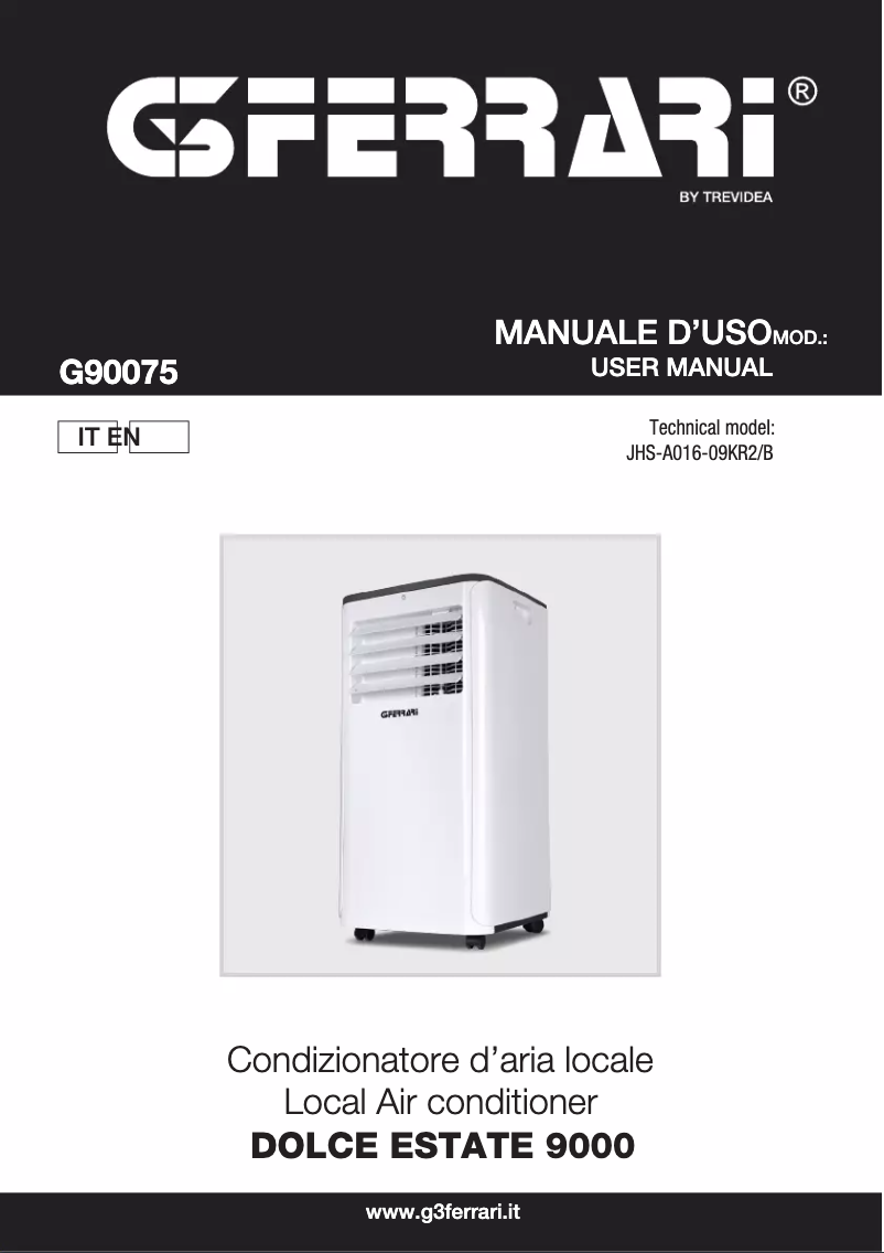 Page n°1 - Manuel utilisateur G3 Ferrari Dolce Estate 9000 G90075