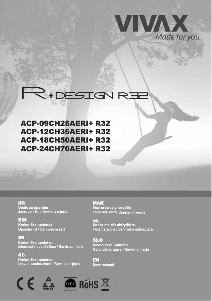 Image de la première page du manuel de l'appareil R-Design ACP-24CH70AERI