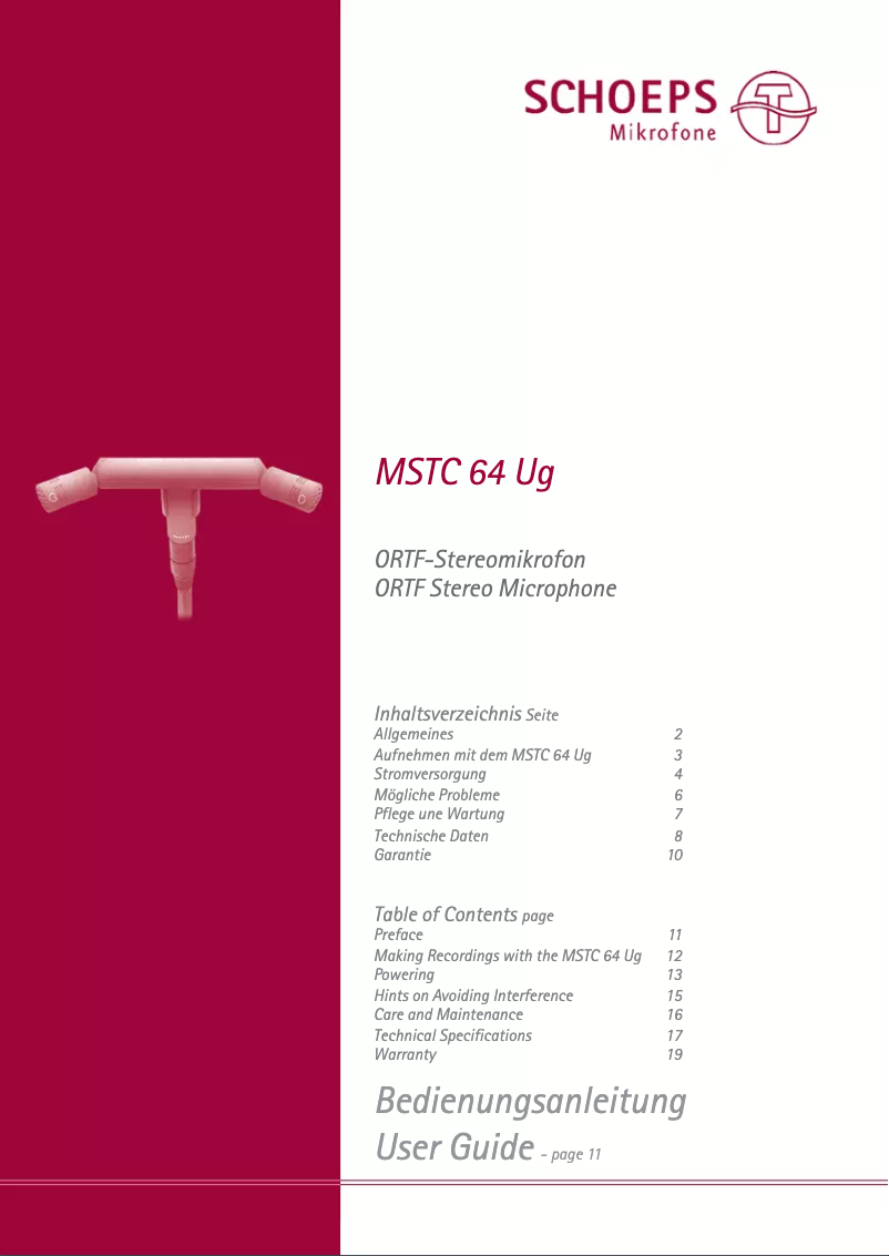 Image de la première page du manuel de l'appareil MSTC 64