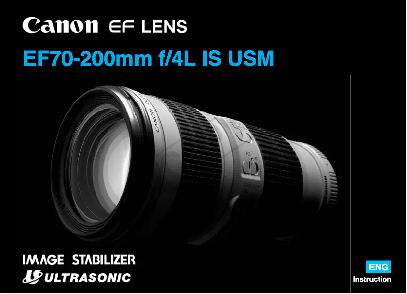 Page 1 de la notice Manuel utilisateur Canon EF 70-200mm f/4L IS USM