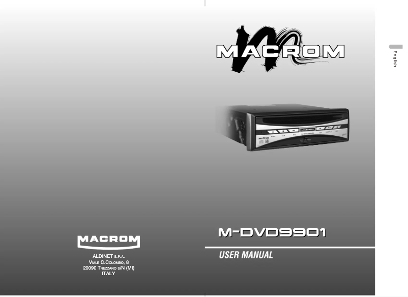 Page n°1 - Manuel utilisateur Macrom M-DVD9901