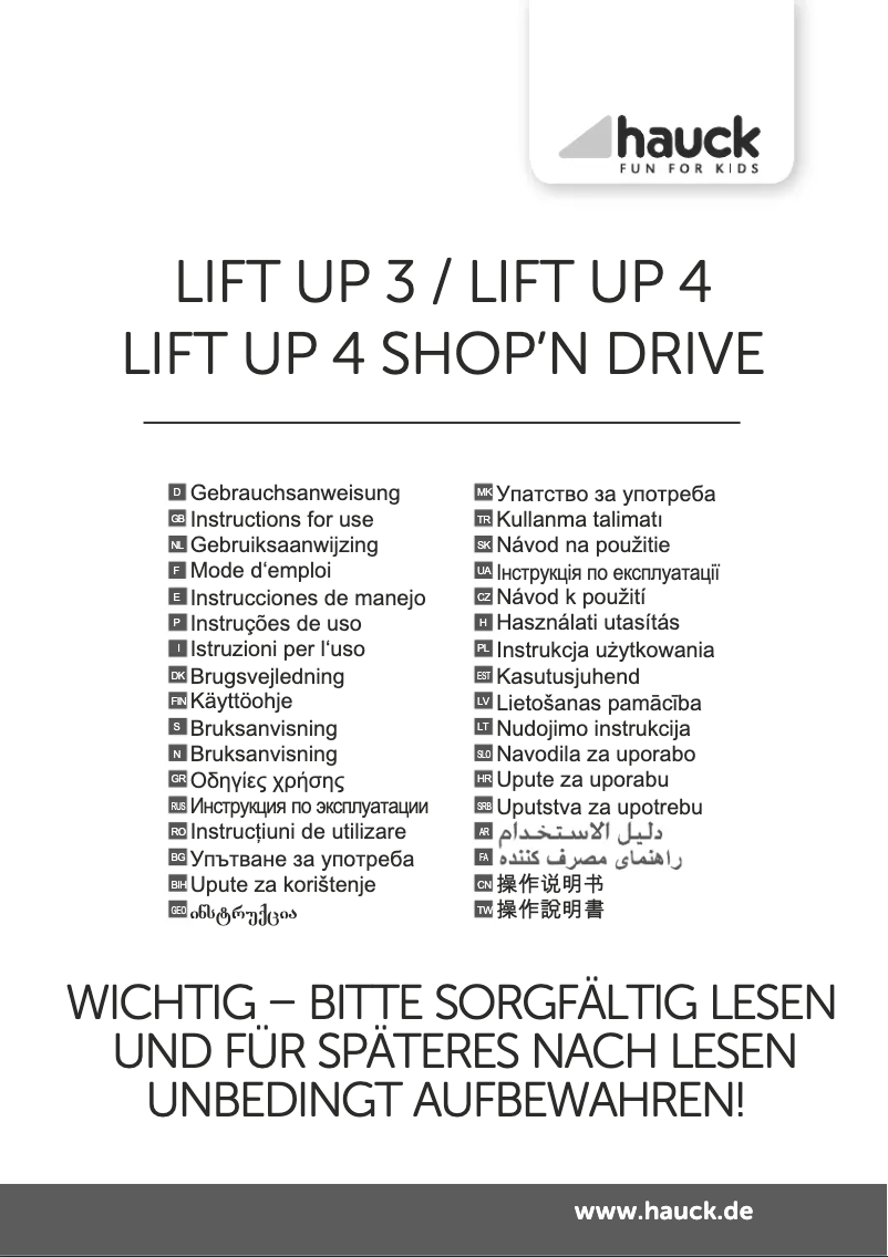 Image de la première page du manuel de l'appareil Lift Up 4