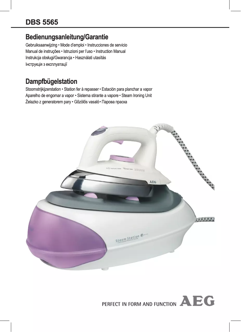 Page 1 de la notice Manuel utilisateur AEG DBS 5565