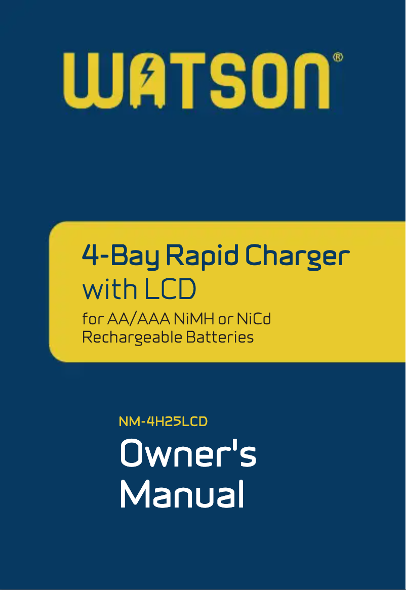 Page 1 de la notice Manuel utilisateur Watson NM-4H25LCD