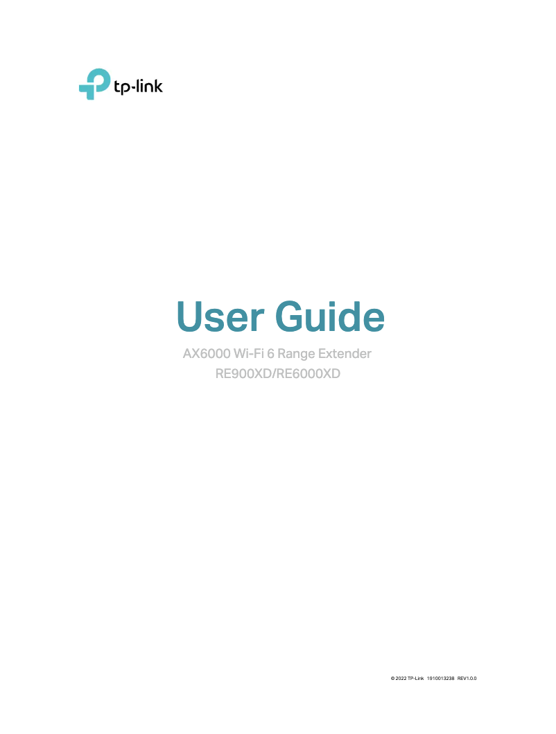 Página 1 del manual Manual de usuario TP-Link RE900XD