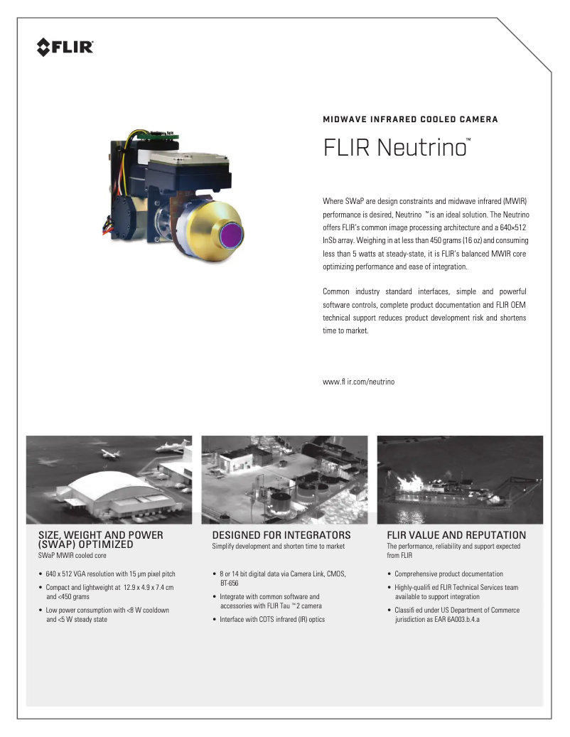 Page 1 de la notice Fiche technique FLIR Neutrino