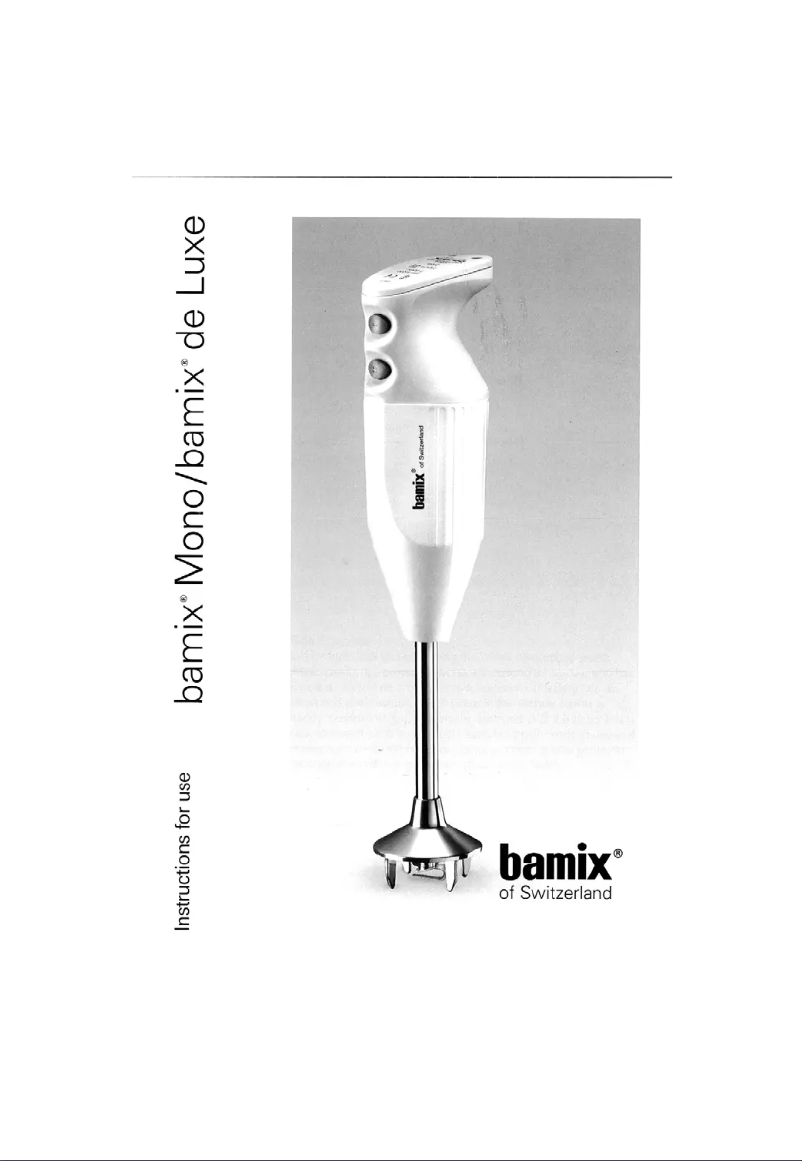 Page 1 de la notice Manuel utilisateur Bamix Mono M140