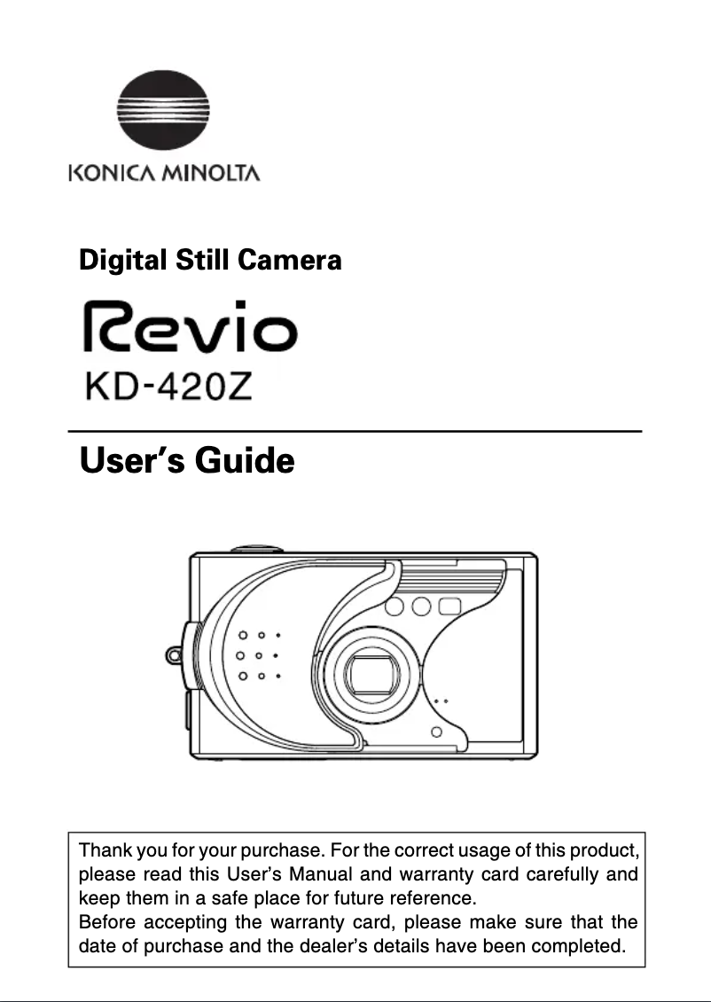 Image de la première page du manuel de l'appareil Revio KD-420Z