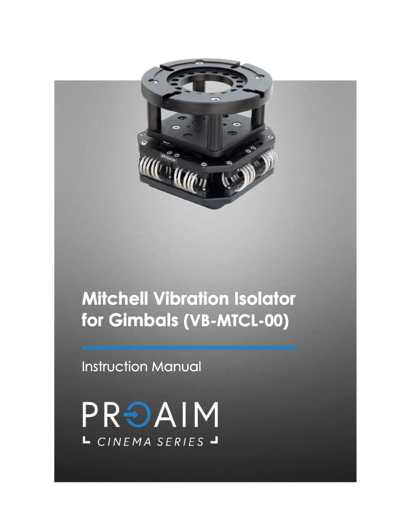 Page 1 de la notice Manuel utilisateur Proaim VB-MTCL-00