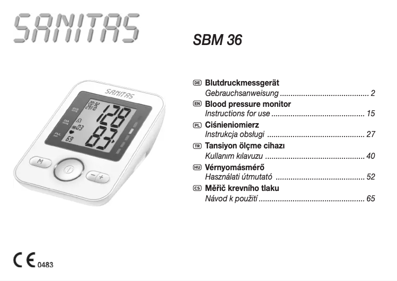 Image de la première page du manuel de l'appareil SBM 36