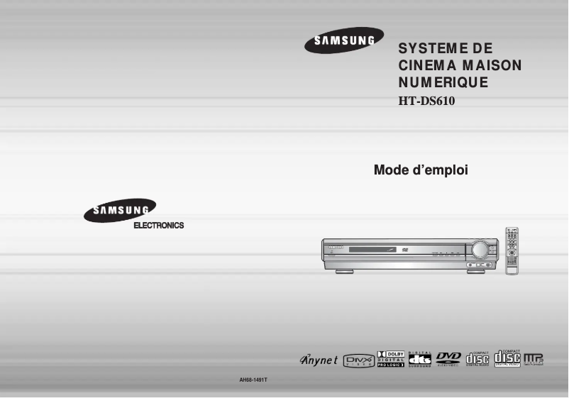 Page 1 de la notice Manuel utilisateur Samsung HT-DS610