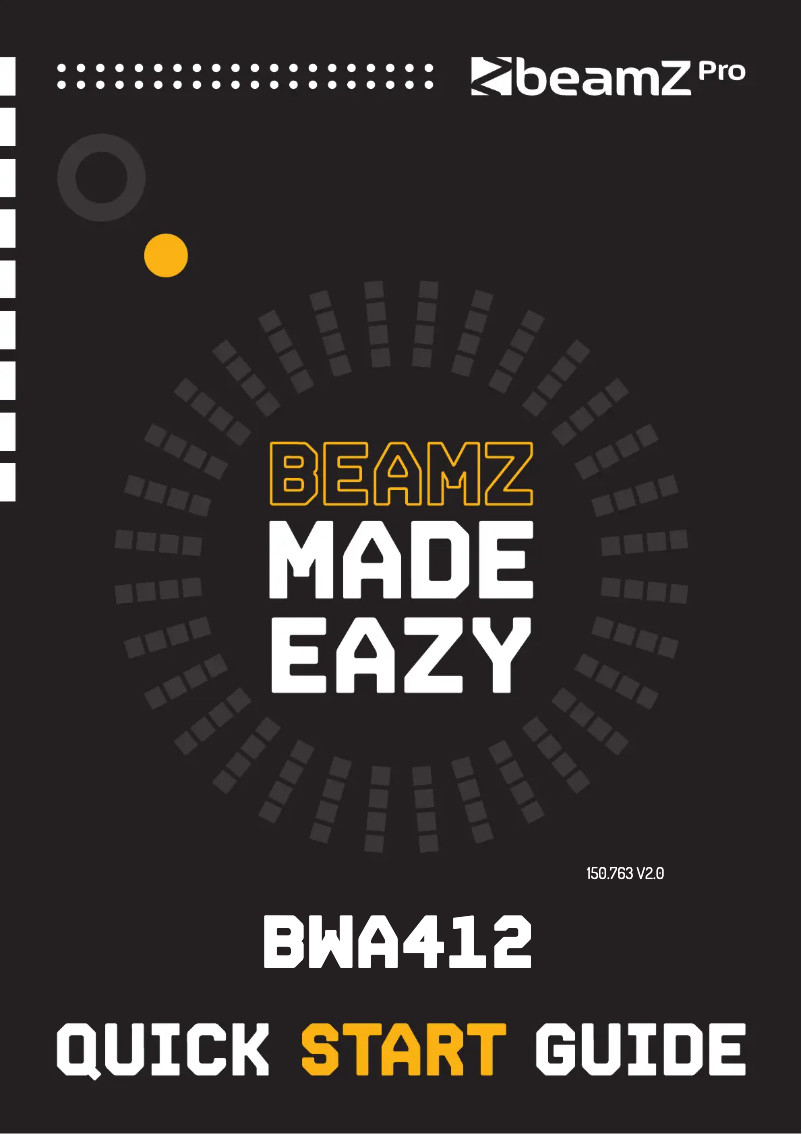 Page 1 de la notice Guide de démarrage rapide BeamZ BWA412