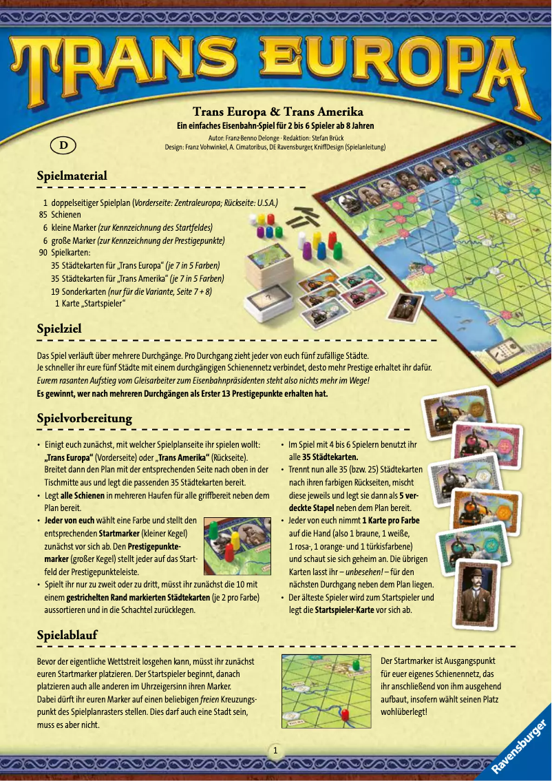 Page n°1 - Manuel utilisateur Ravensburger Trans Europa (& Trans Amerika)