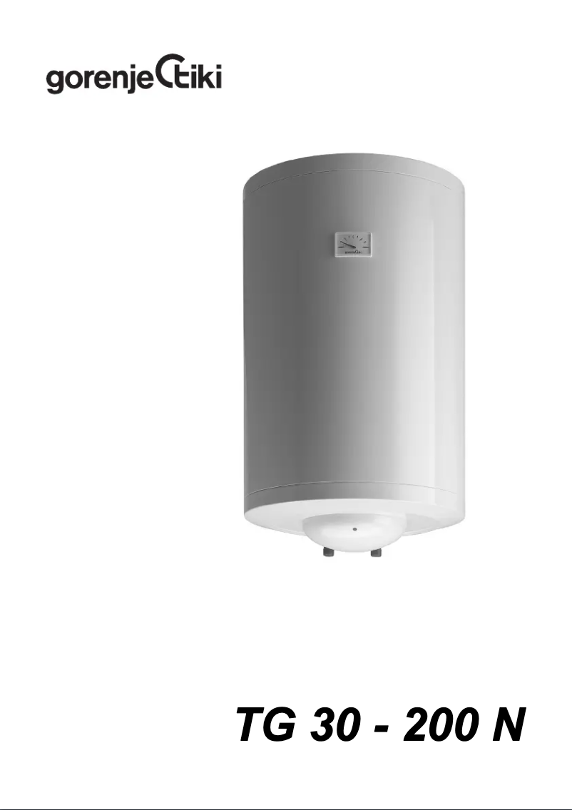 Page 1 de la notice Manuel utilisateur Gorenje TG30N/V6