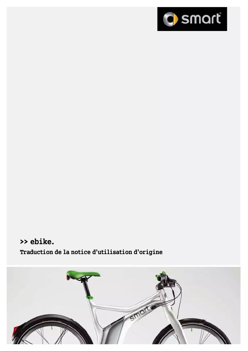 Page 1 de la notice Manuel utilisateur Smart ebike (2015)